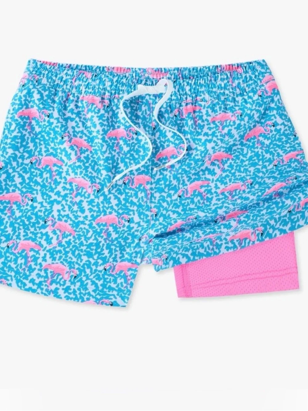 NWOT Chubbies The Domingos Are For Flamingo Swim Trunks Boys’ Large 14/16 Lined